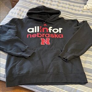 Adidas Black Nebraska Hoodie - Womens